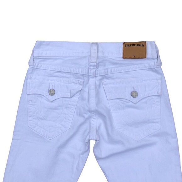 TRUE Religion Jeans Size 28 RICKY RELAXED STRAIGHT White - Picture 8 of 8